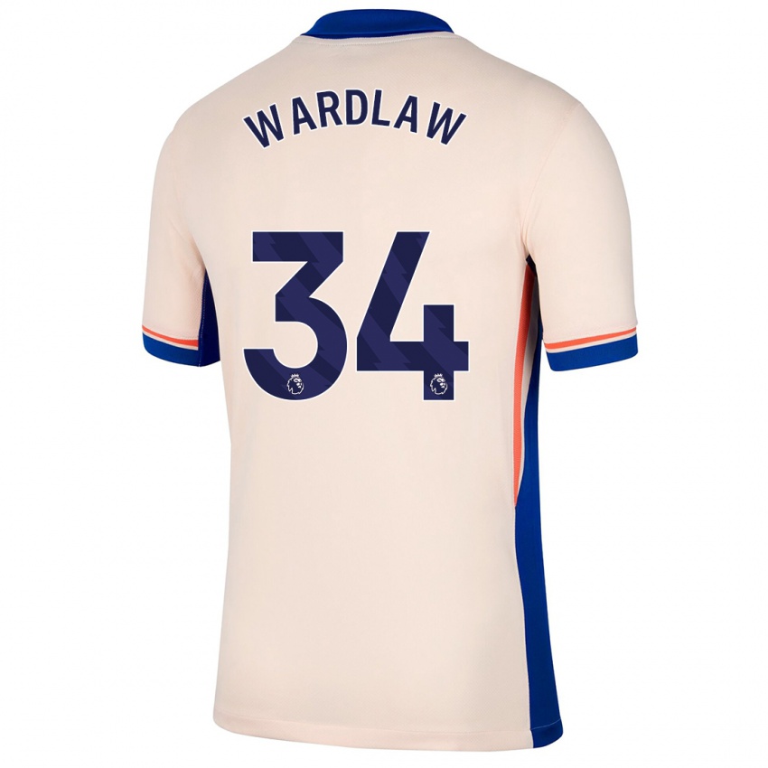 Mujer Camiseta Charlotte Wardlaw #34 Beige Claro 2ª Equipación 2024/25 La Camisa