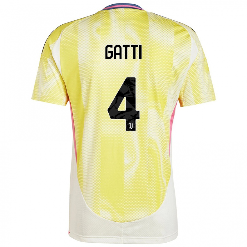 Mujer Camiseta Federico Gatti #4 Amarillo Solar 2ª Equipación 2024/25 La Camisa