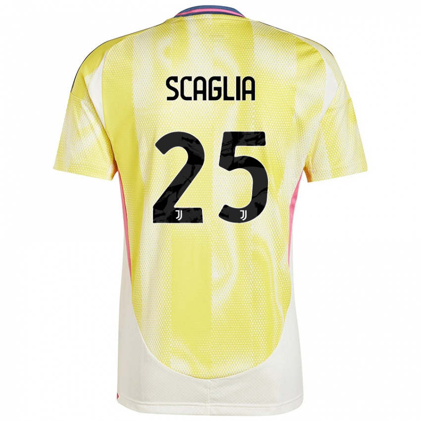 Mujer Camiseta Simone Scaglia #25 Amarillo Solar 2ª Equipación 2024/25 La Camisa