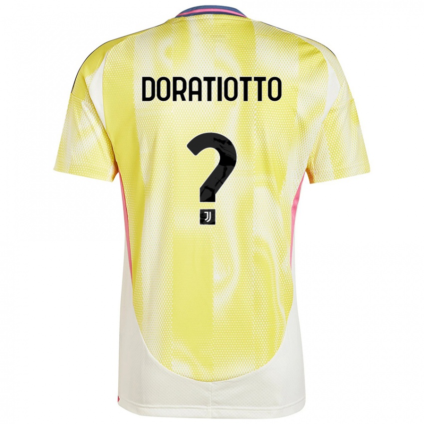 Mujer Camiseta Giulio Doratiotto #0 Amarillo Solar 2ª Equipación 2024/25 La Camisa