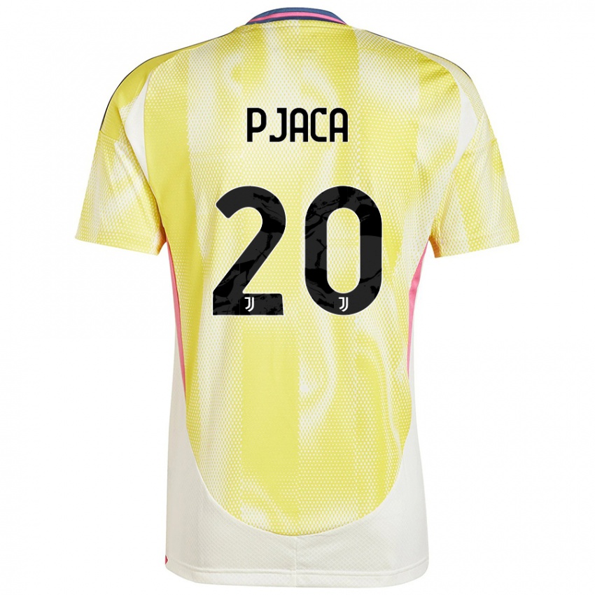 Mujer Camiseta Marko Pjaca #20 Amarillo Solar 2ª Equipación 2024/25 La Camisa