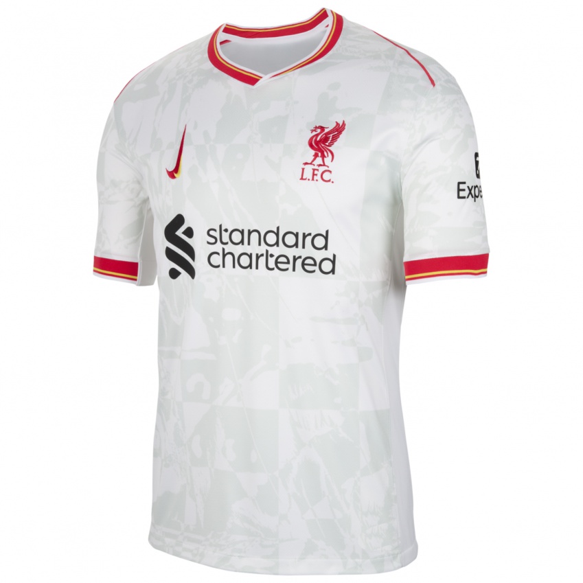 Mujer Camiseta Trent Alexander-Arnold #66 Blanco Rojo Negro Equipación Tercera 2024/25 La Camisa