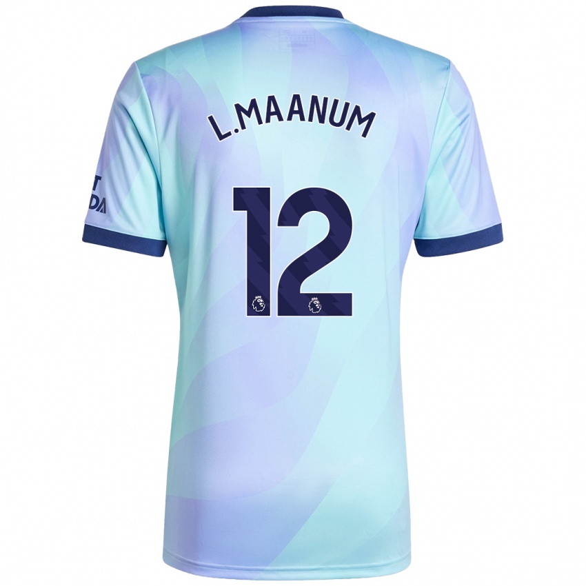 Mujer Camiseta Frida Maanum #12 Agua Equipación Tercera 2024/25 La Camisa