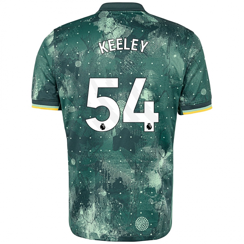 Mujer Camiseta Josh Keeley #54 Verde Menta Equipación Tercera 2024/25 La Camisa