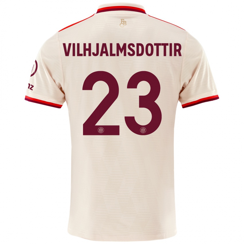 Mujer Camiseta Karolina Lea Vilhjalmsdottir #23 Lino Equipación Tercera 2024/25 La Camisa