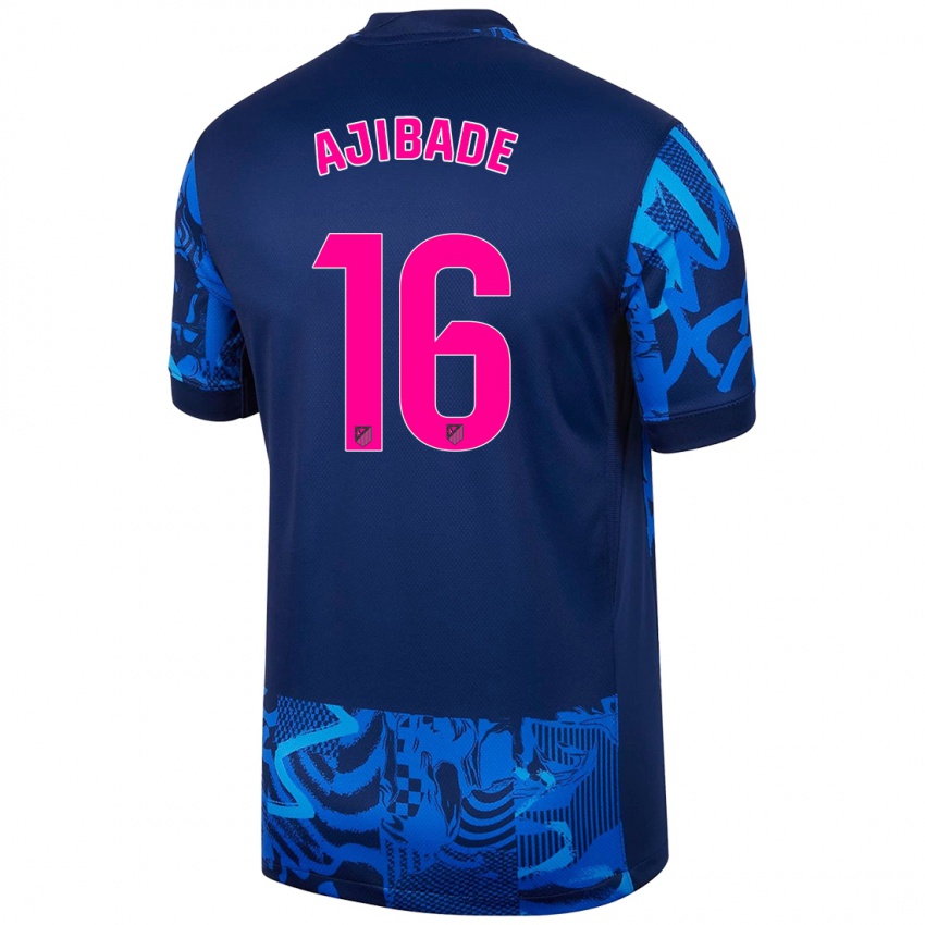 Mujer Camiseta Rasheedat Ajibade #16 Azul Real Equipación Tercera 2024/25 La Camisa