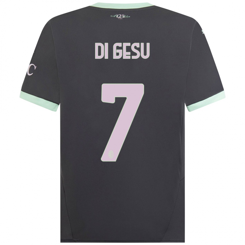 Mujer Camiseta Enrico Di Gesu #7 Gris Equipación Tercera 2024/25 La Camisa