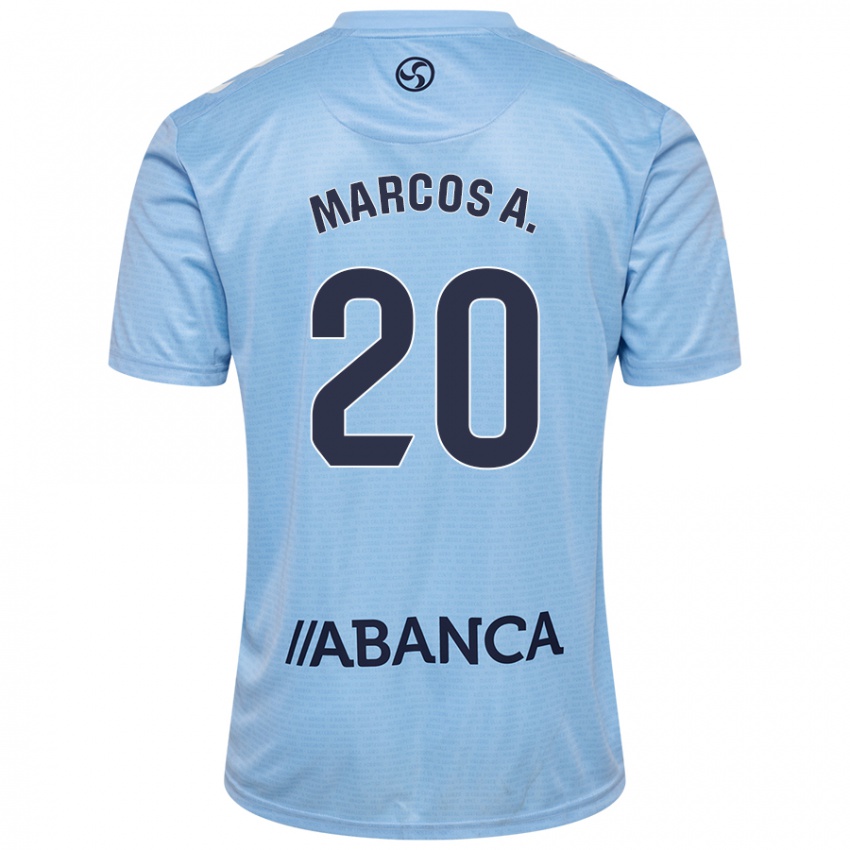 Niño Camiseta Marcos Alonso #20 Azul Rojo 1ª Equipación 2024/25 La Camisa