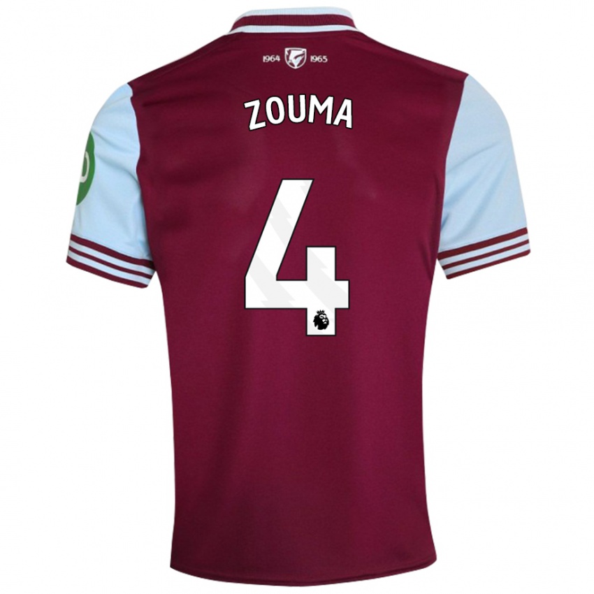 Niño Camiseta Kurt Zouma #4 Rojo Oscuro 1ª Equipación 2024/25 La Camisa