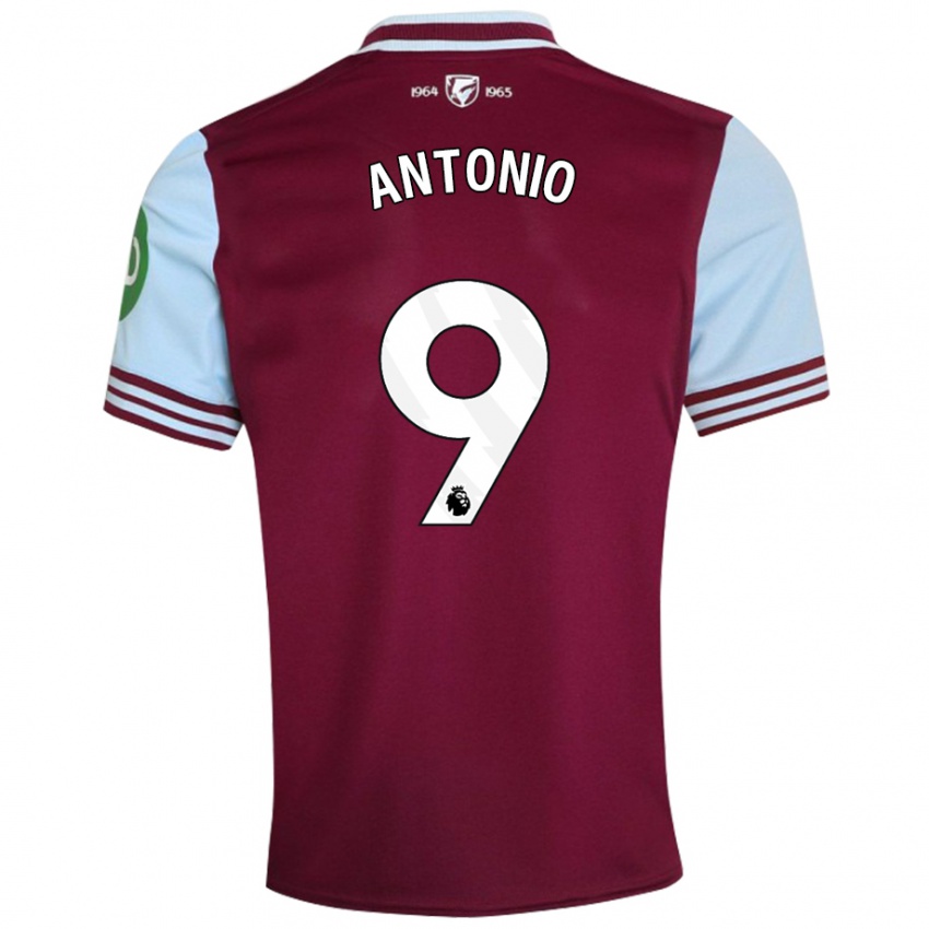 Niño Camiseta Michail Antonio #9 Rojo Oscuro 1ª Equipación 2024/25 La Camisa