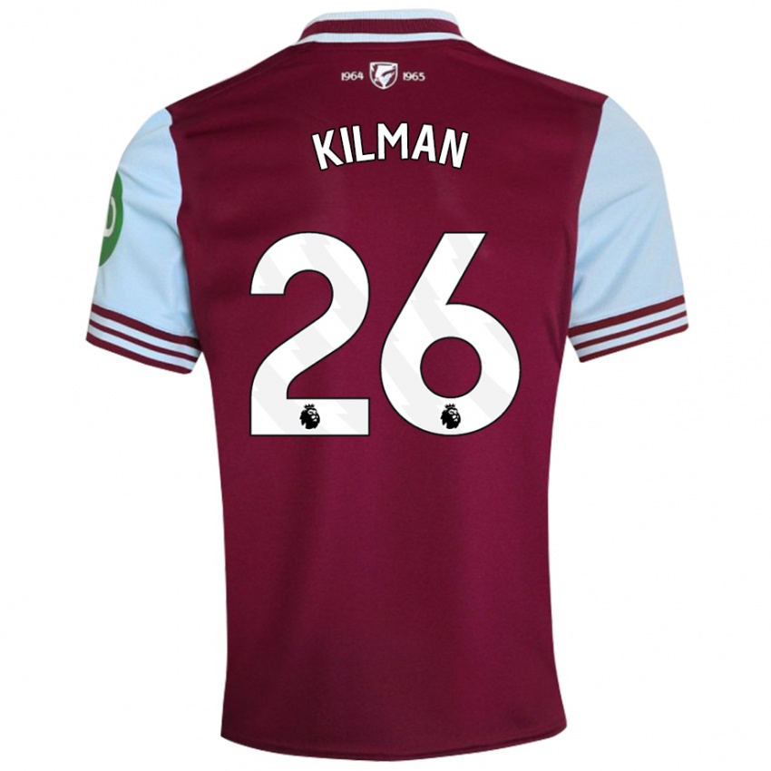 Niño Camiseta Max Kilman #26 Rojo Oscuro 1ª Equipación 2024/25 La Camisa