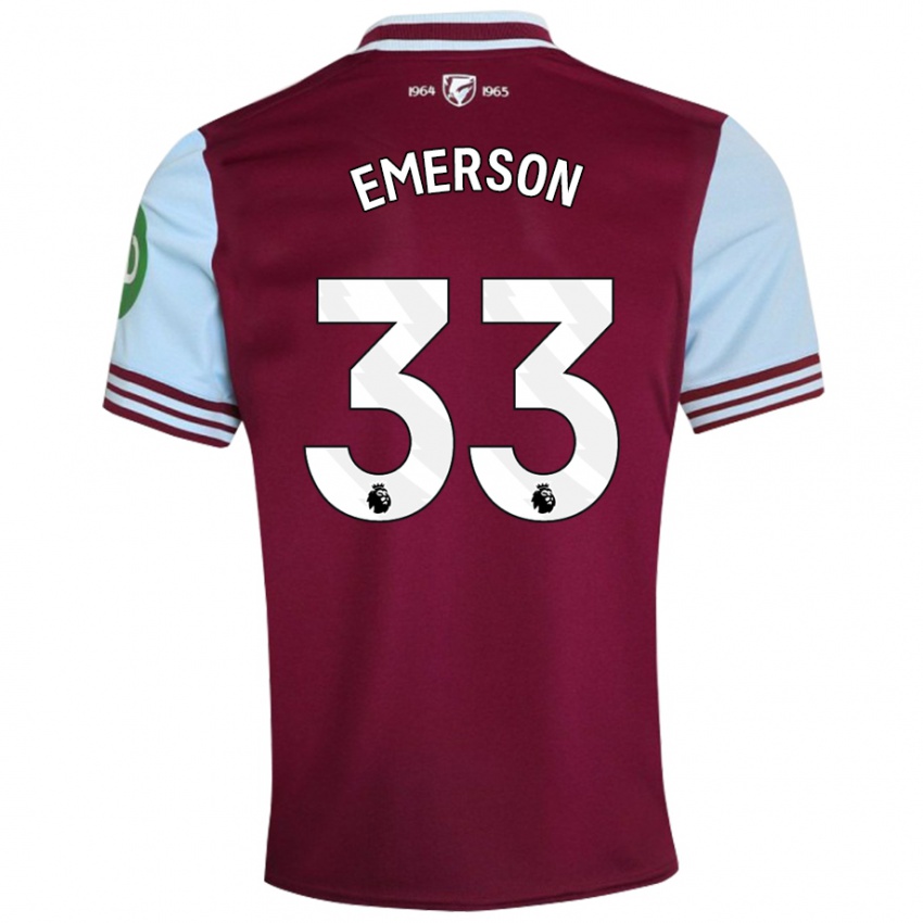 Niño Camiseta Emerson Palmieri #33 Rojo Oscuro 1ª Equipación 2024/25 La Camisa