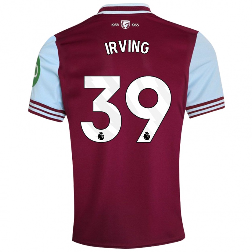 Niño Camiseta Andy Irving #39 Rojo Oscuro 1ª Equipación 2024/25 La Camisa