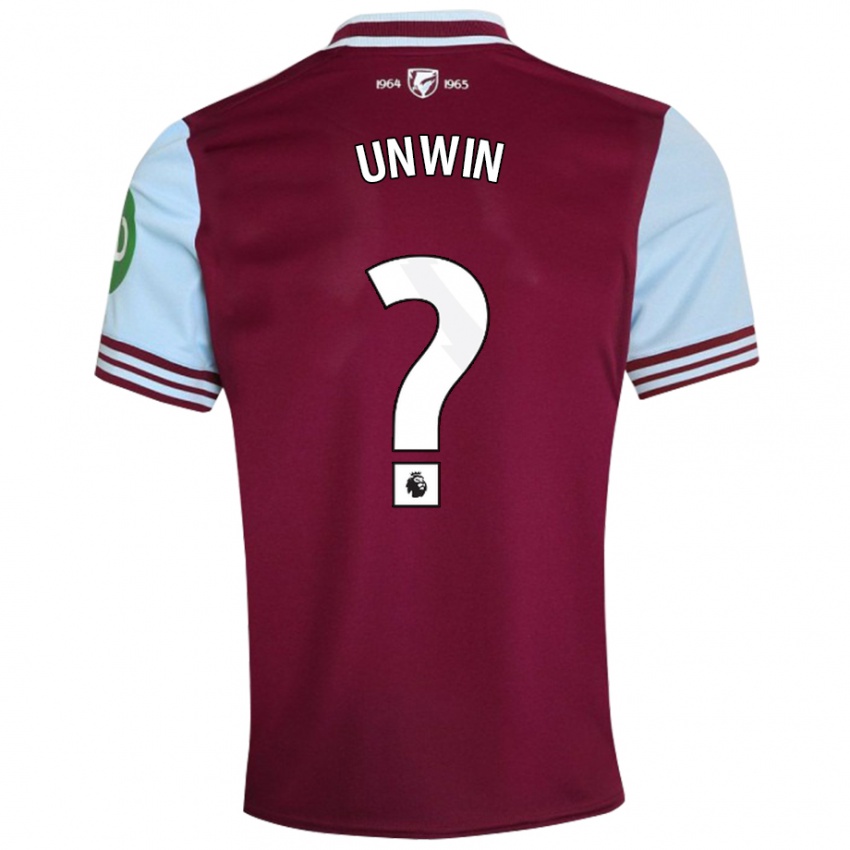 Niño Camiseta Jonathan Unwin #0 Rojo Oscuro 1ª Equipación 2024/25 La Camisa