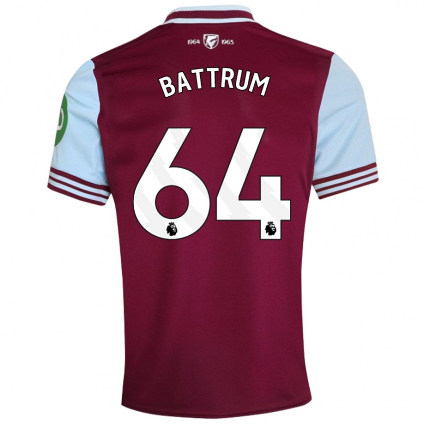 Niño Camiseta Ryan Battrum #64 Rojo Oscuro 1ª Equipación 2024/25 La Camisa