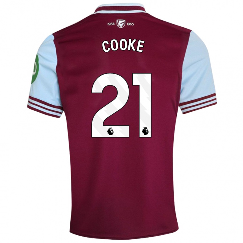 Niño Camiseta Shannon Cooke #21 Rojo Oscuro 1ª Equipación 2024/25 La Camisa