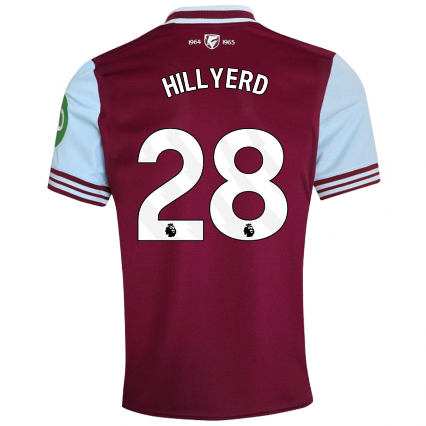 Niño Camiseta Sophie Hillyerd #28 Rojo Oscuro 1ª Equipación 2024/25 La Camisa