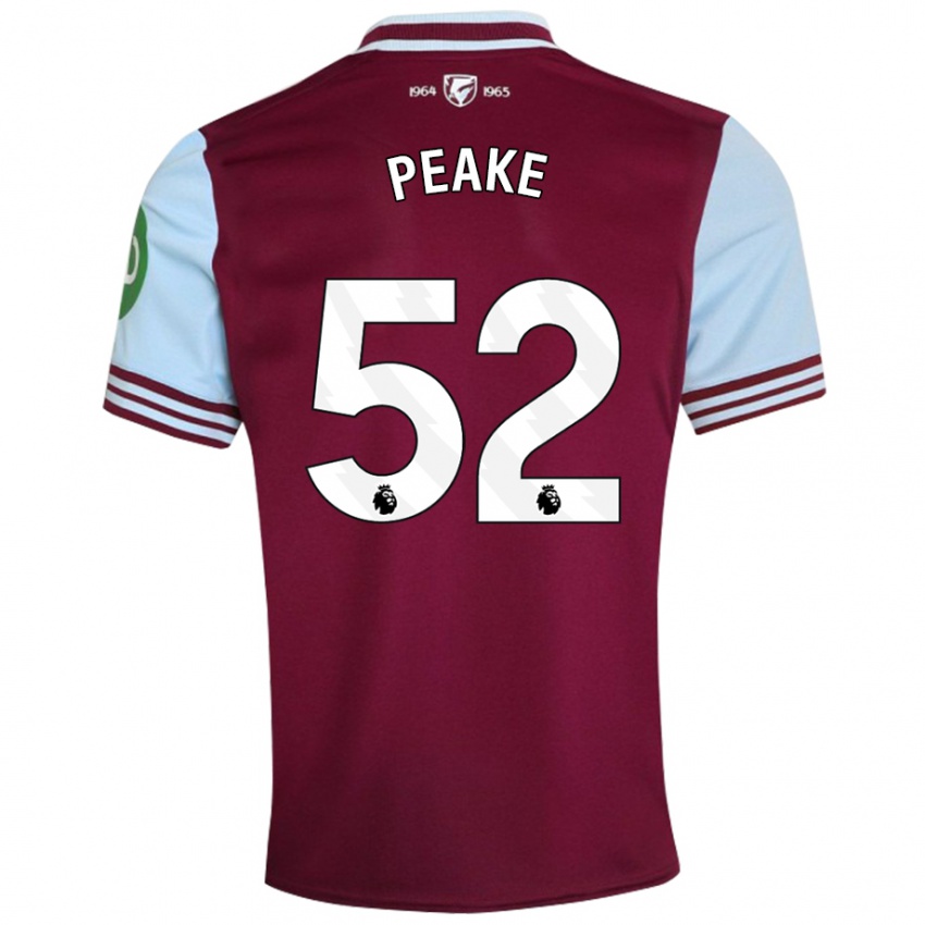 Niño Camiseta Lennon Peake #52 Rojo Oscuro 1ª Equipación 2024/25 La Camisa