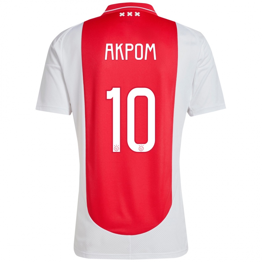 Niño Camiseta Chuba Akpom #10 Rojo Blanco 1ª Equipación 2024/25 La Camisa