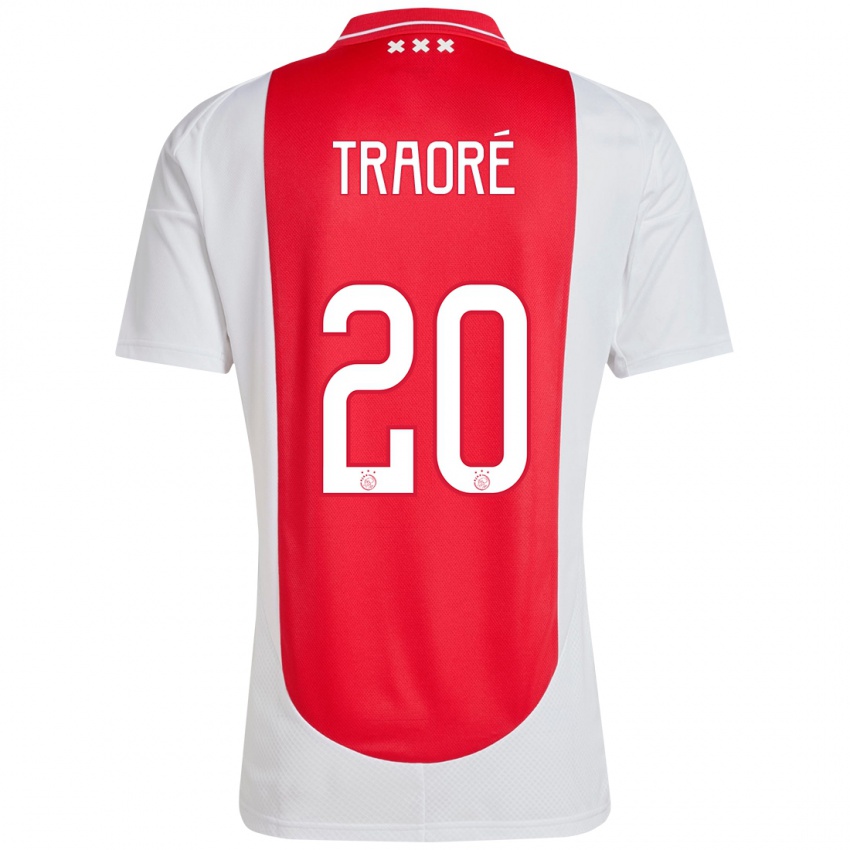 Niño Camiseta Bertrand Traoré #20 Rojo Blanco 1ª Equipación 2024/25 La Camisa