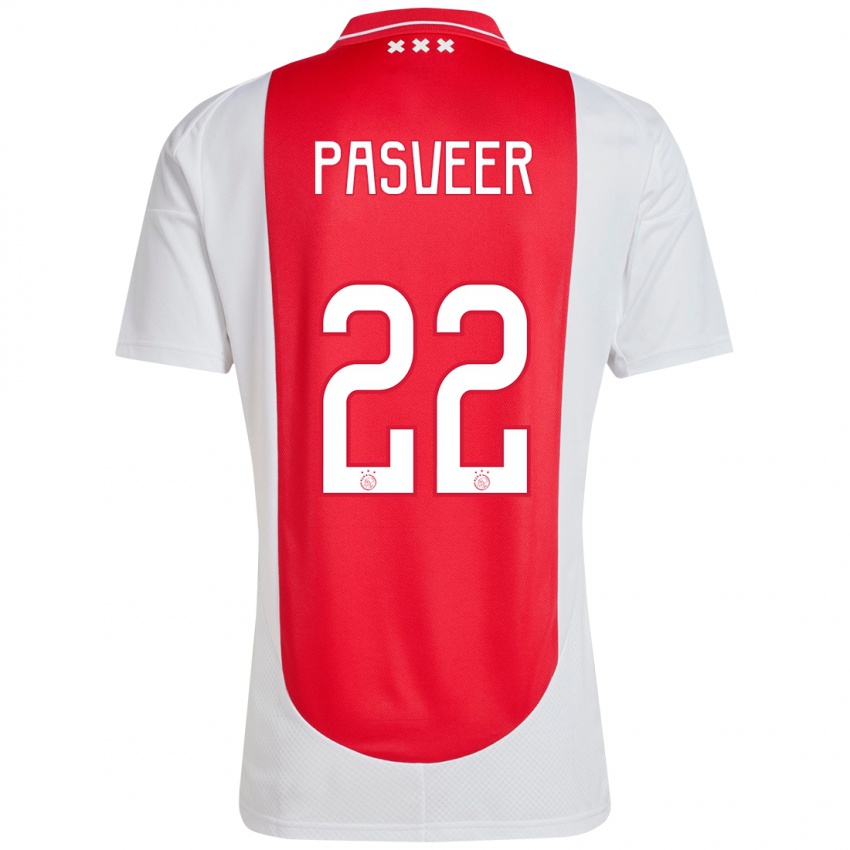 Niño Camiseta Remko Pasveer #22 Rojo Blanco 1ª Equipación 2024/25 La Camisa