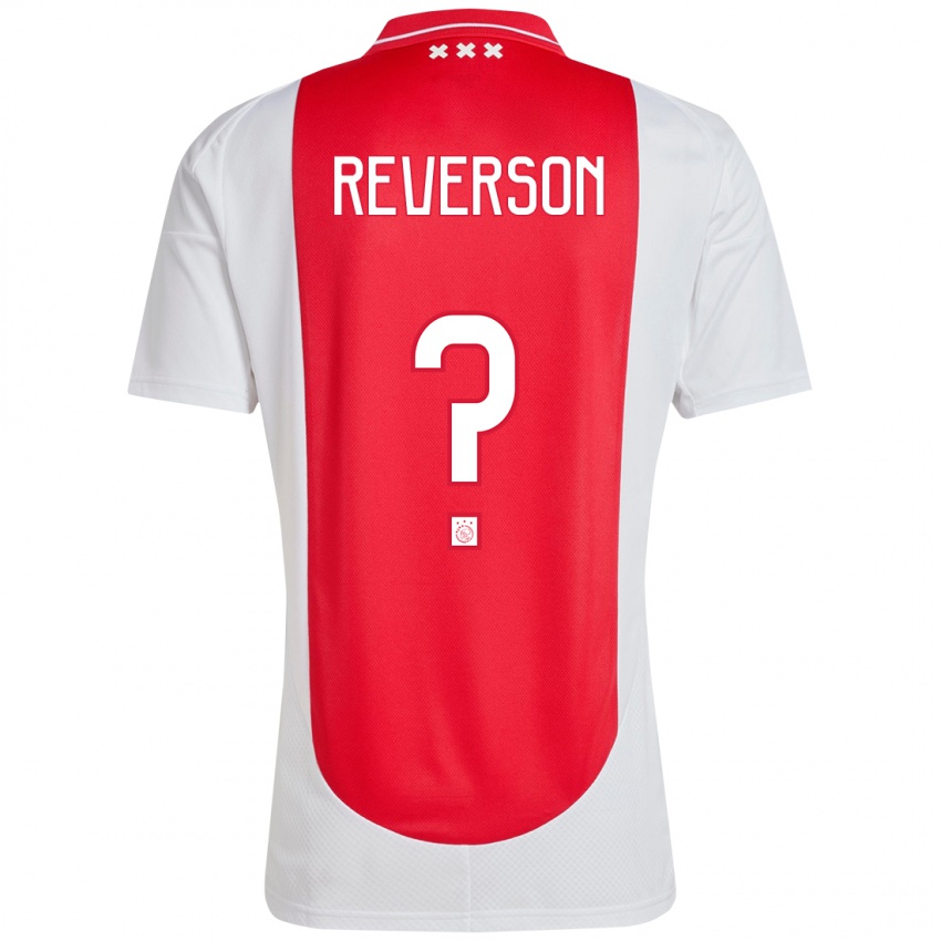 Niño Camiseta Paul Reverson #0 Rojo Blanco 1ª Equipación 2024/25 La Camisa