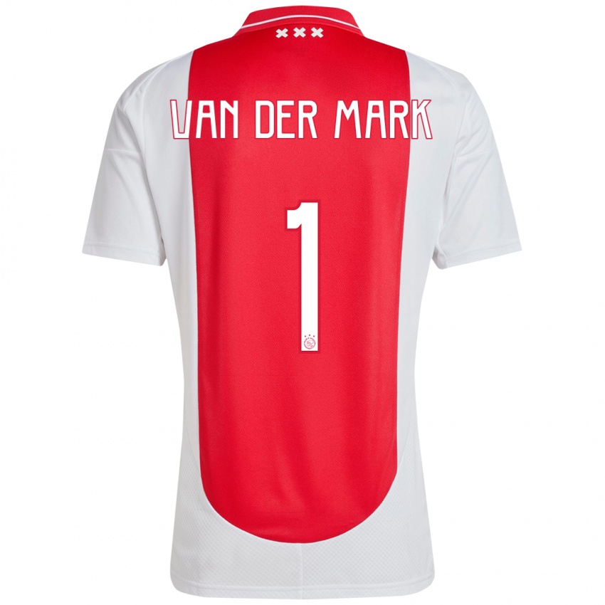 Niño Camiseta Jesper Van Der Mark #1 Rojo Blanco 1ª Equipación 2024/25 La Camisa