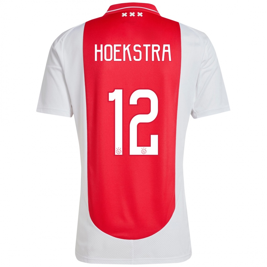 Niño Camiseta Isabelle Hoekstra #12 Rojo Blanco 1ª Equipación 2024/25 La Camisa