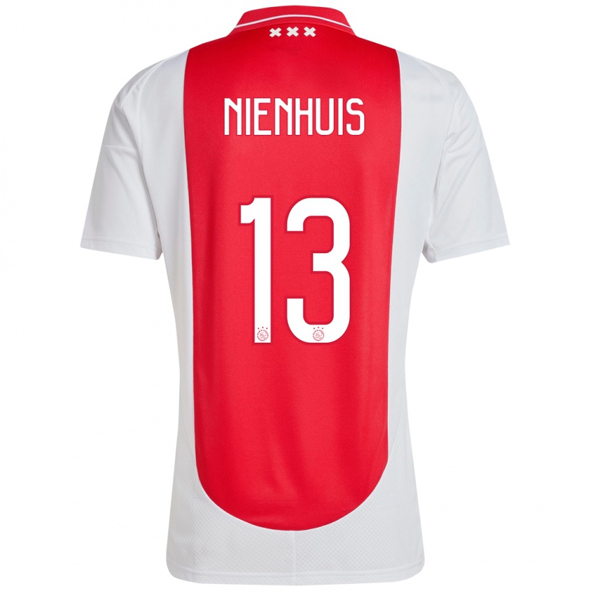 Niño Camiseta Lois Niënhuis #13 Rojo Blanco 1ª Equipación 2024/25 La Camisa