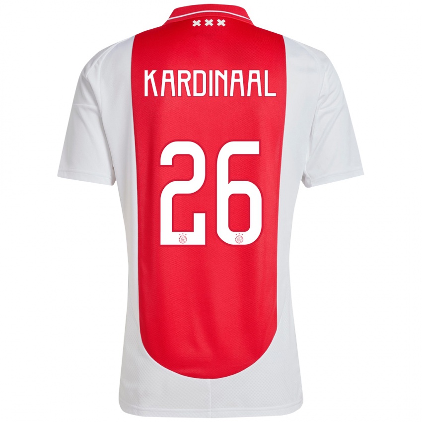 Niño Camiseta Isa Kardinaal #26 Rojo Blanco 1ª Equipación 2024/25 La Camisa