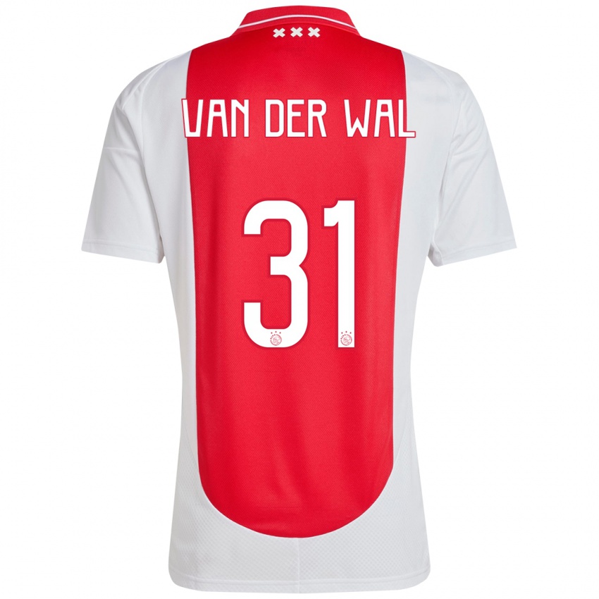 Niño Camiseta Dionne Van Der Wal #31 Rojo Blanco 1ª Equipación 2024/25 La Camisa