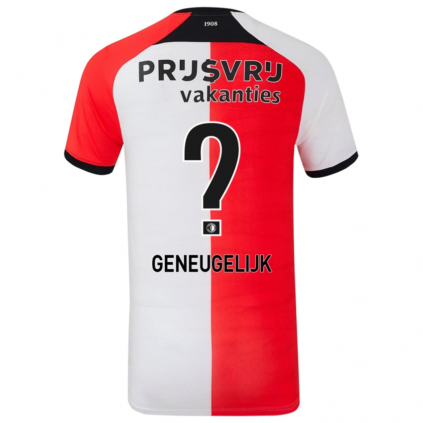 Niño Camiseta Ivar Geneugelijk #0 Rojo Blanco 1ª Equipación 2024/25 La Camisa