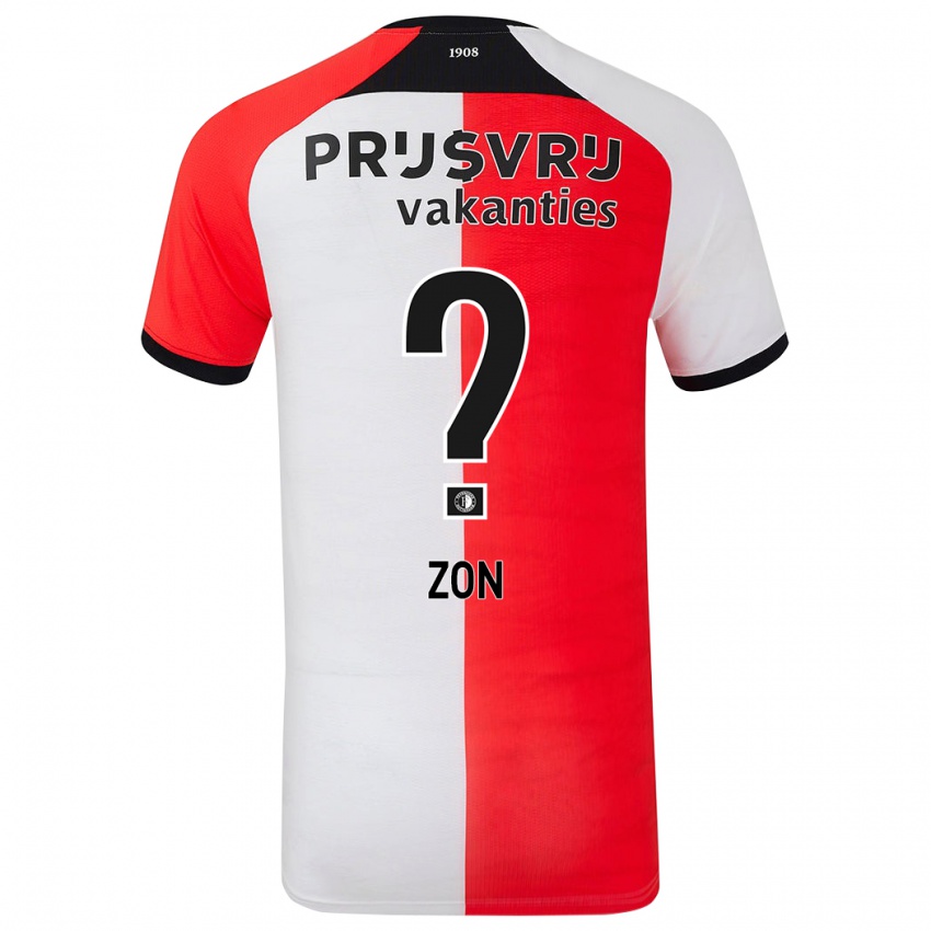 Niño Camiseta Oier Zon #0 Rojo Blanco 1ª Equipación 2024/25 La Camisa