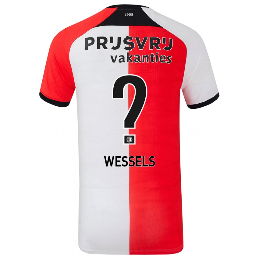 Niño Camiseta Tijme Wessels #0 Rojo Blanco 1ª Equipación 2024/25 La Camisa