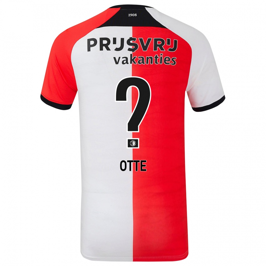 Niño Camiseta Björn Otte #0 Rojo Blanco 1ª Equipación 2024/25 La Camisa