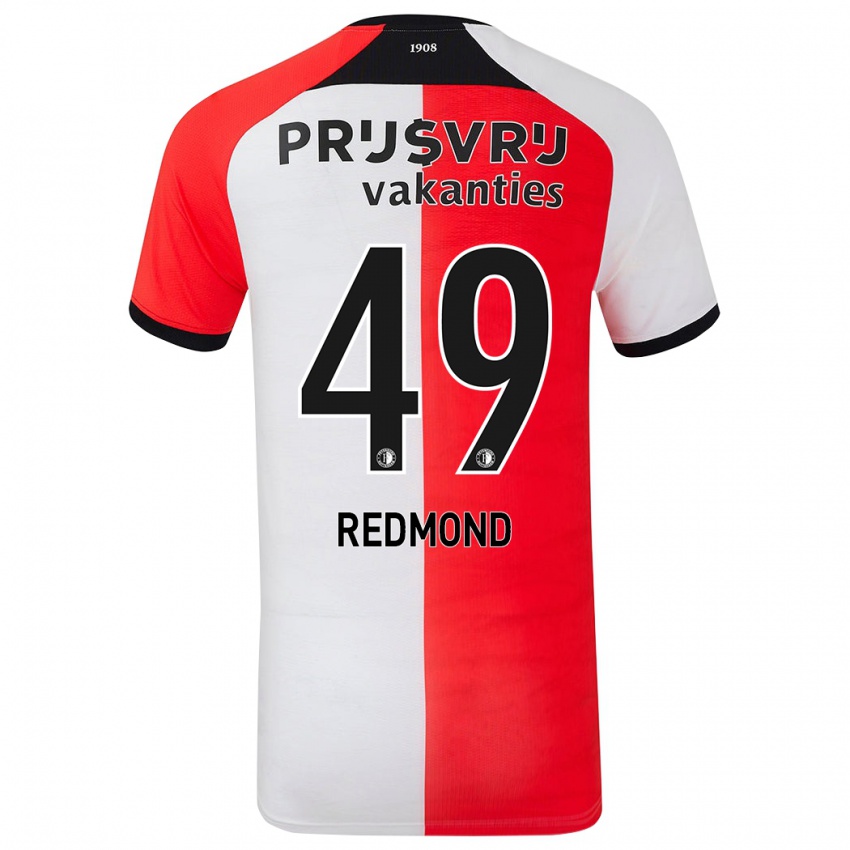 Niño Camiseta Zepiqueno Redmond #49 Rojo Blanco 1ª Equipación 2024/25 La Camisa