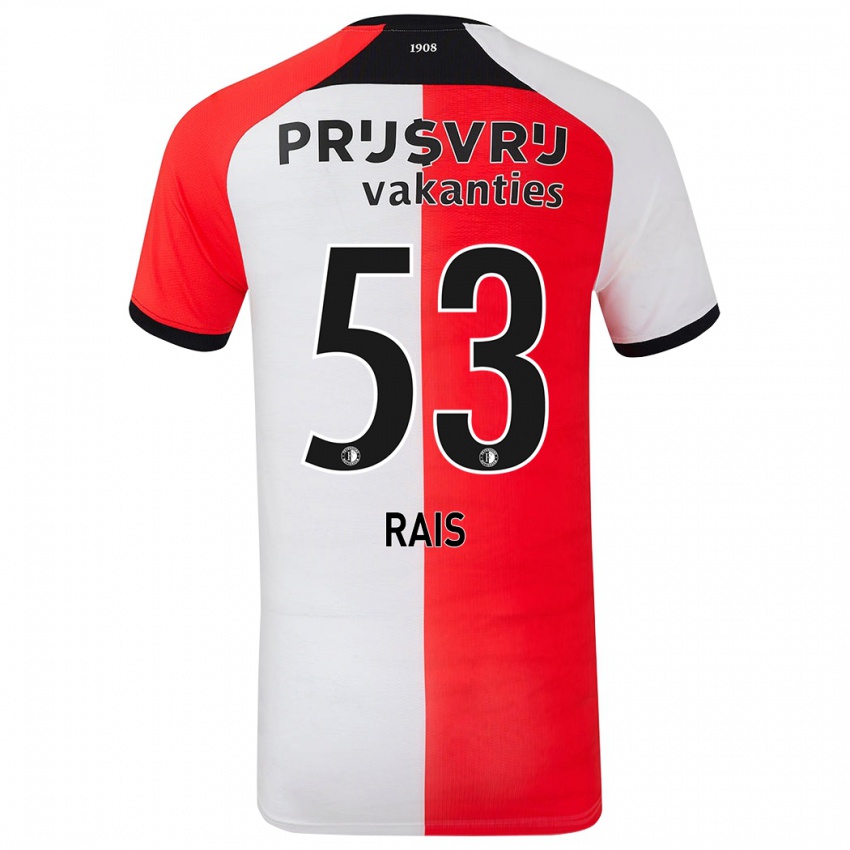 Niño Camiseta Amir Rais #53 Rojo Blanco 1ª Equipación 2024/25 La Camisa