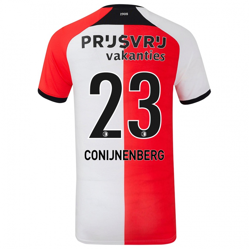 Niño Camiseta Jada Conijnenberg #23 Rojo Blanco 1ª Equipación 2024/25 La Camisa