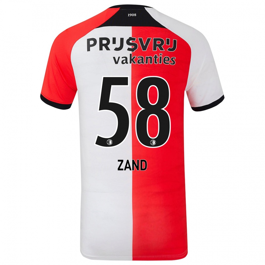 Niño Camiseta Shiloht Zand #58 Rojo Blanco 1ª Equipación 2024/25 La Camisa