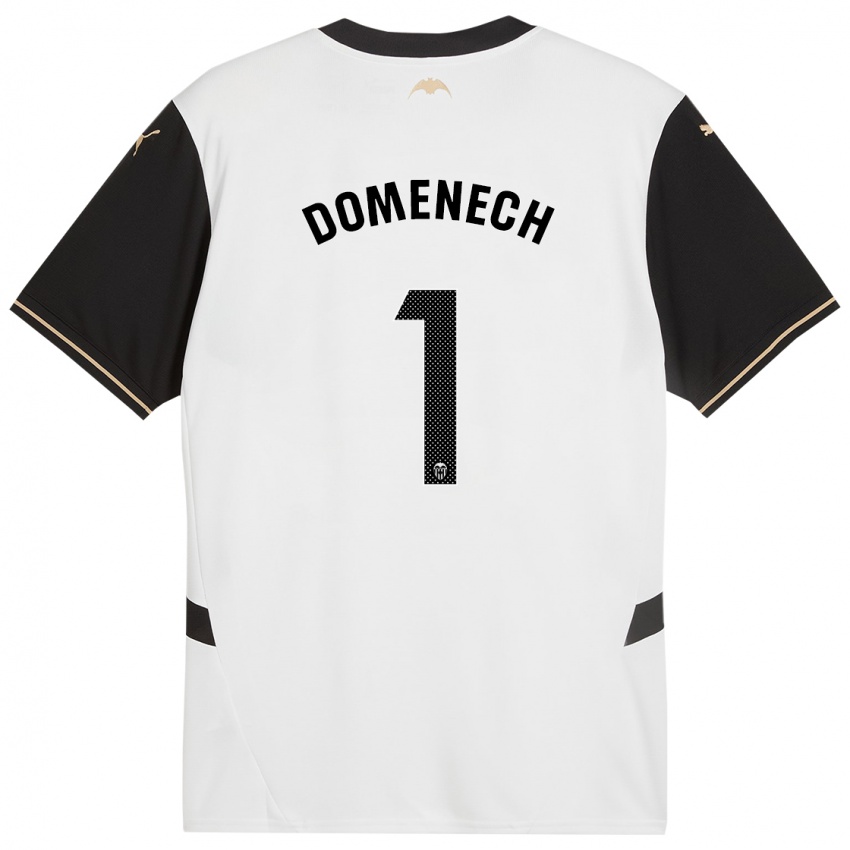 Niño Camiseta Jaume Domenech #1 Blanco Negro 1ª Equipación 2024/25 La Camisa