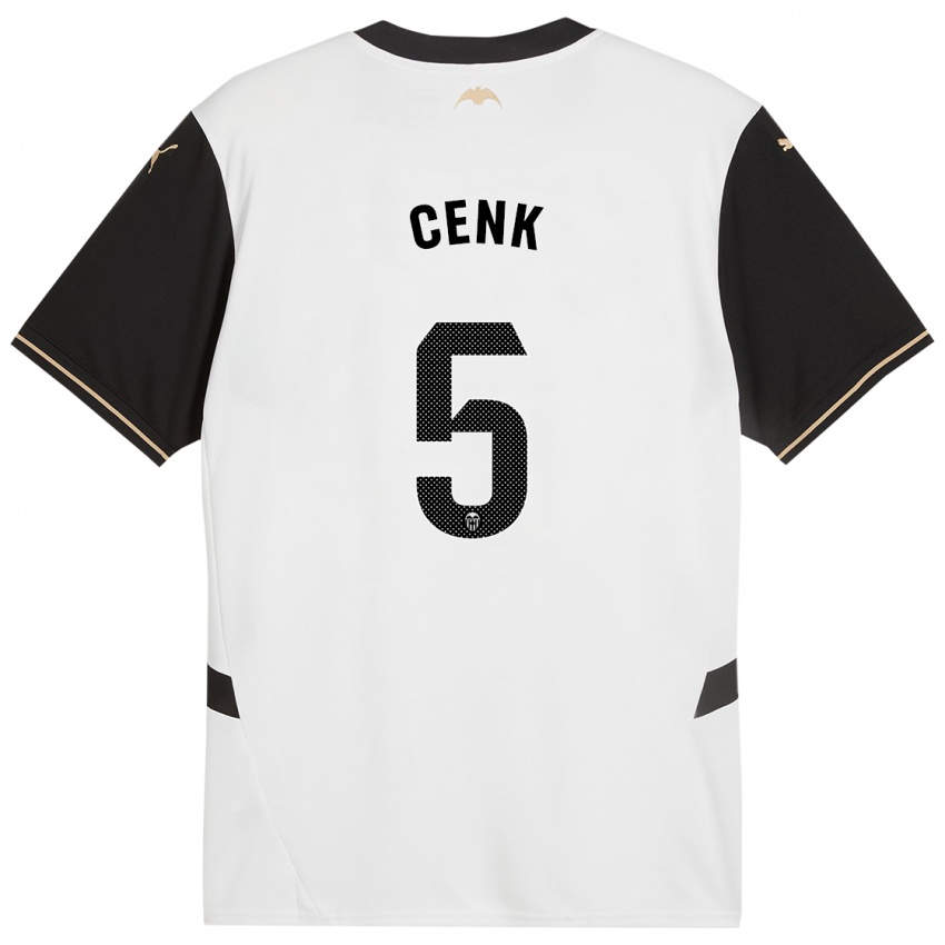 Niño Camiseta Cenk Ozkacar #5 Blanco Negro 1ª Equipación 2024/25 La Camisa