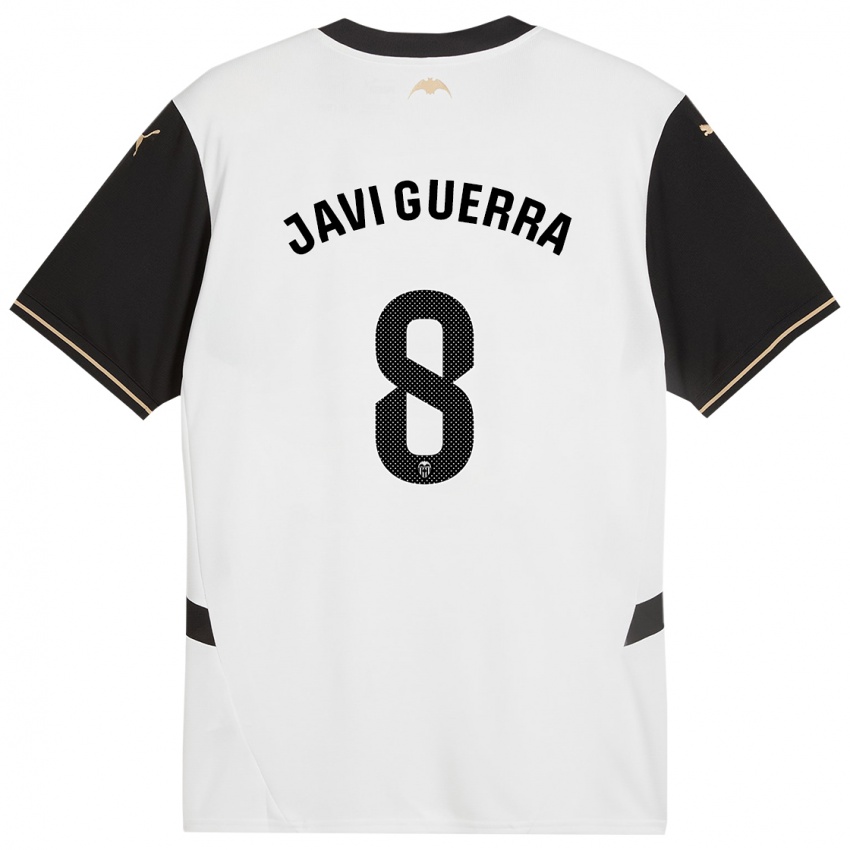 Niño Camiseta Javi Guerra #8 Blanco Negro 1ª Equipación 2024/25 La Camisa