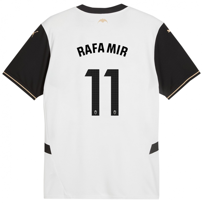 Niño Camiseta Rafa Mir #11 Blanco Negro 1ª Equipación 2024/25 La Camisa