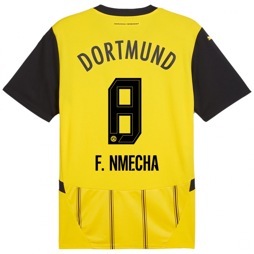 Niño Camiseta Felix Nmecha #8 Amarillo Negro 1ª Equipación 2024/25 La Camisa