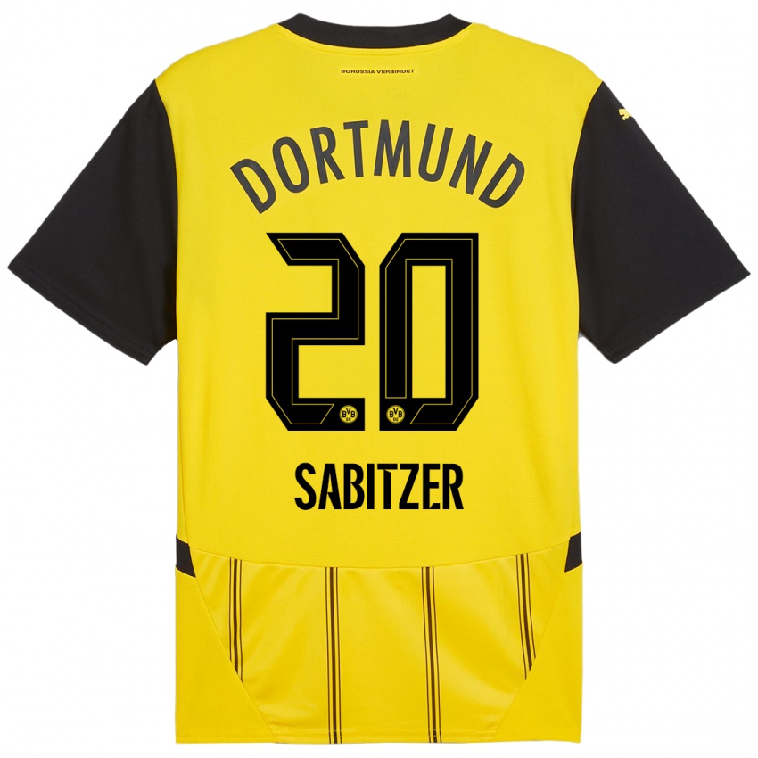 Niño Camiseta Marcel Sabitzer #20 Amarillo Negro 1ª Equipación 2024/25 La Camisa