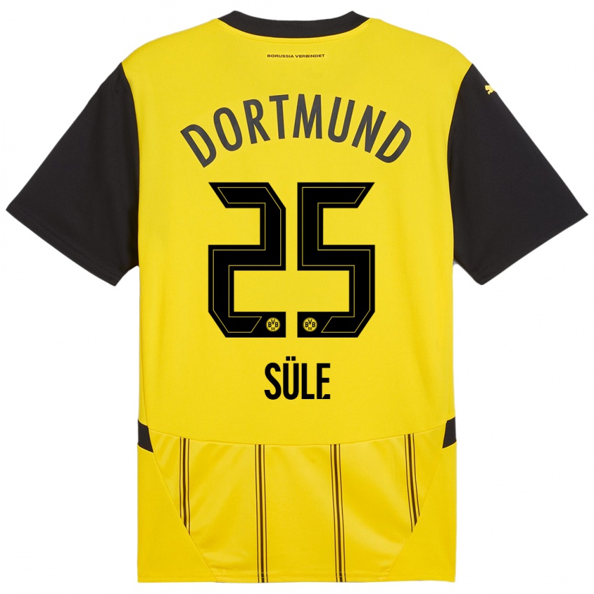 Niño Camiseta Niklas Sule #25 Amarillo Negro 1ª Equipación 2024/25 La Camisa