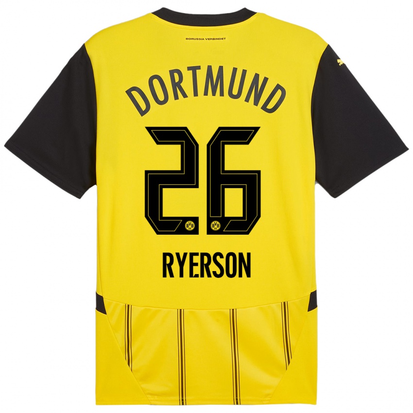 Niño Camiseta Julian Ryerson #26 Amarillo Negro 1ª Equipación 2024/25 La Camisa