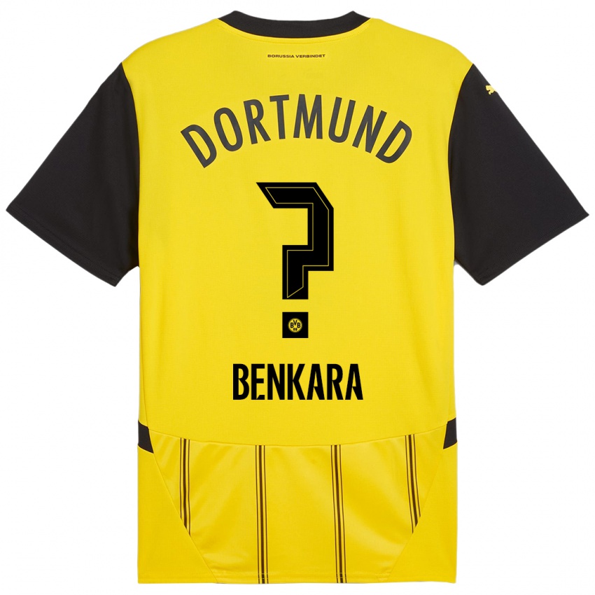 Niño Camiseta Elias Benkara #0 Amarillo Negro 1ª Equipación 2024/25 La Camisa