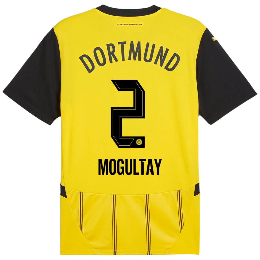 Niño Camiseta Baran Mogultay #2 Amarillo Negro 1ª Equipación 2024/25 La Camisa