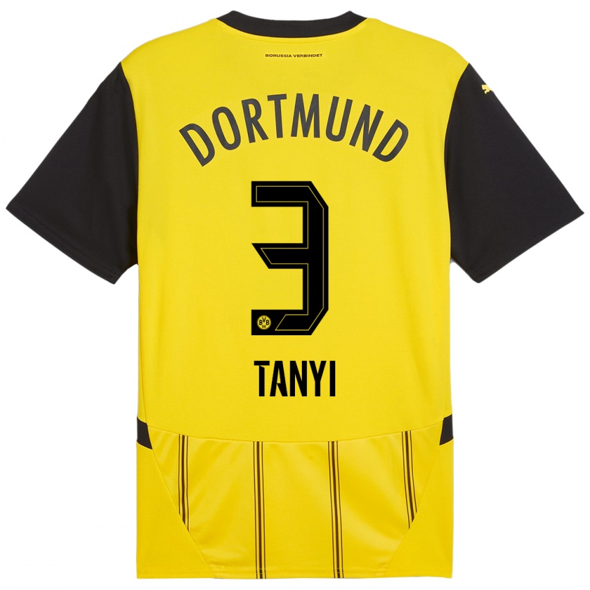 Niño Camiseta Paul Tanyi #3 Amarillo Negro 1ª Equipación 2024/25 La Camisa